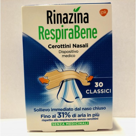 RINAZINA RESPIRABENE 30CEROTTI NASALI CLASSICI CARTON (E)